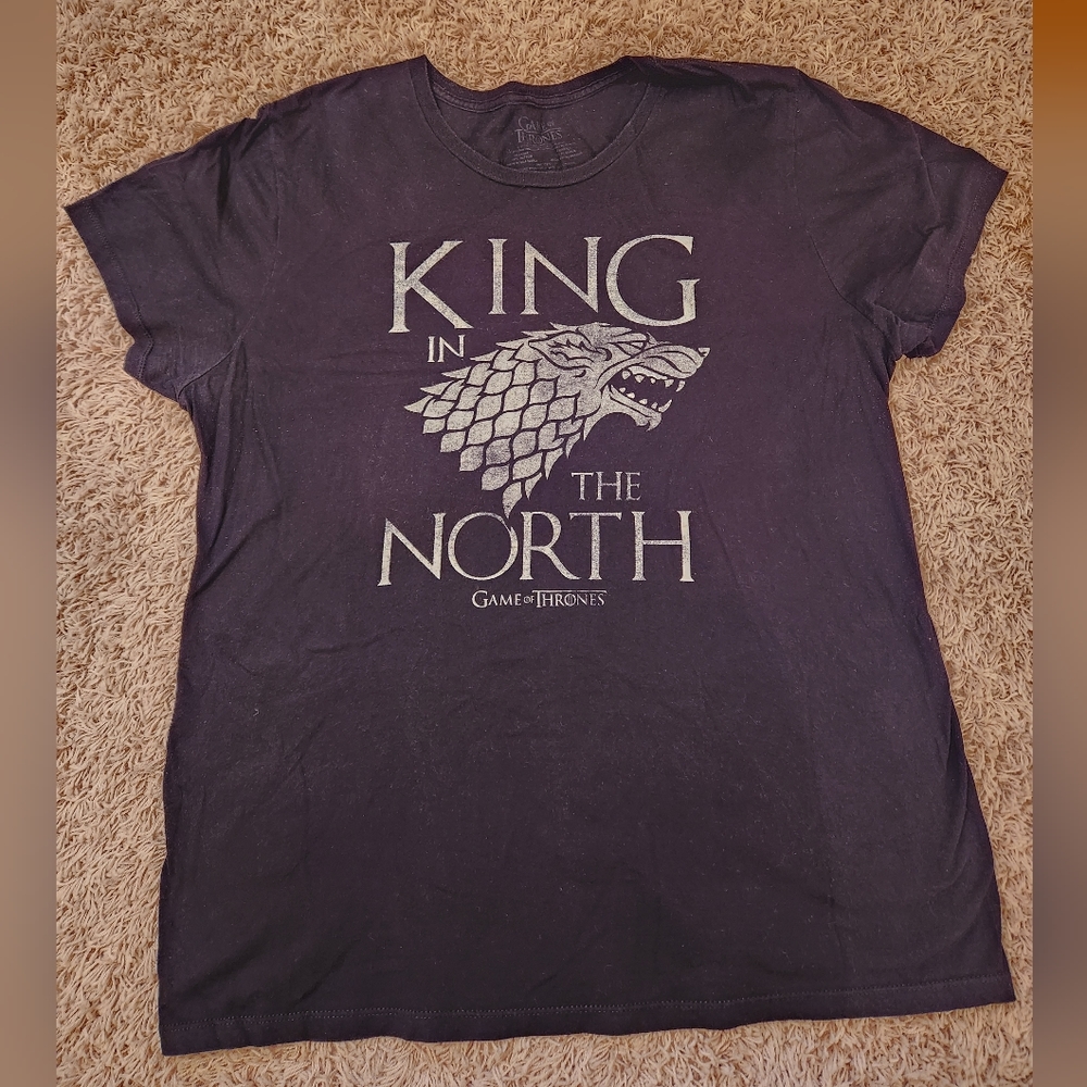 GAME OF THRONES HBO The King In The North T-Shirt Black XXL